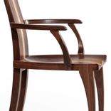 Armchair - Dining Chair Handmade From Solid Dark Walnut Wood, Also In Cherry Or Mahogany 5 small