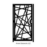 Decorative Steel Gate - Strike - Geometric Gate - Steel Panel Art - Garden Gate - Metal Art - Modern 3 small