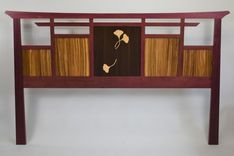 Purpleheart, Zebrawood, Wenge And Birdseye Maple Headboard 2 small