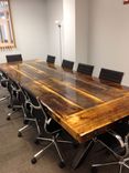10 X 4 Reclaimed Conference Table With Steel I Beam Base. 1 small
