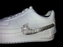 Nike Crystallized Air Force 1 Women's Sneakers Bling Genuine European Crystals Bedazzled 2 small