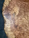 Curly Redwood Coffee Table With Copper Metal Inlay 6 small