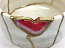 Kintsugi / Kintsukuroi Pottery Repaired With Gold Effect 1 small