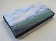 Original Impressionist Acrylic Landscape Painting, 12" X 1 1/2" X 6" 1 small