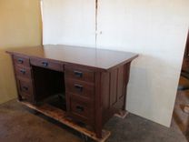 Mission Style Office Desk, Quarter Sawed Whito Oak, Walnut, Cherry 1 small