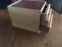 Cherry And Purpleheart 3 Drawer Jewelry Box 6 small