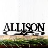 Personalized Airplane Propeller Metal Family Name and Established Year Sign 1 small