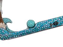 Tropical Beach European Crystal License Plate Frame Bedazzled Car Bling Crystallized Palm Trees 4 small