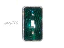 Outlet Crystallized Wall Light Switch Plate Bling Genuine European Crystals Bedazzled 2 small
