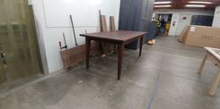 Solid Walnut 6 X 3 Foot Dining Table W/ Bench 5 small