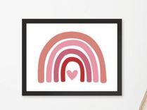 Boho Rainbow Canvas Print With Black Frame 2 small