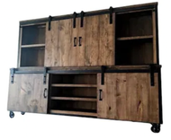Rustic Industrial Media / Tv / Console / Cabinet / Shelf / Shelving / Storage / Living / Farm House 1 small