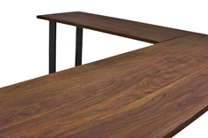 L Shaped Desk,  Large L Shaped Desk, Credenza Desk, L Shaped Computer Desk, L Shaped Gaming Desk 3 small