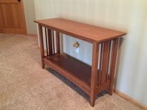 Karen' Unfinished Cherry Ethan Allen Style Hall Table 1 small