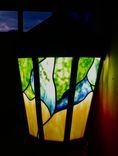 Stained Glass Lantern Shade - Llama Lamp 3 small