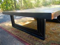 Reclaimed Wood And Welded Steel Coffee Table 4 small