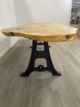 Live Edge Ash Dining Table, Slab Dining Table, Industrial Dining Table, Rustic Kitchen Table 4 small