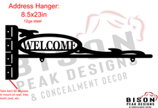 24in Sign Hanger With Address Plate. Personalized With Your Address. Driveway Sign. 4 small