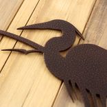 Metal House Number Plaque with Great Blue Heron and Cattails 2 small