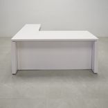 Custom Executive Office L-Shape Desk With Cabinet, Laminate Top - Denver L-Shape Desk 3 small
