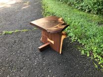 George Nakashima Style Live Edge Walnut Side Table 5 small