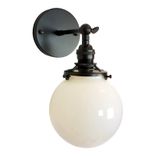 Gateway 1-Light Opal Globe Wall Sconce 1 small