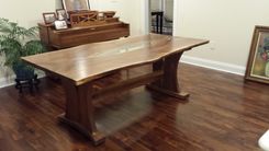 Live Edge Walnut Book Matched Dining Table 44"W X 96"L X 30"H 2 small