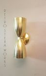 Modern Mid Century Wall Mount Light Raw Brass Loft Sconce 2 small
