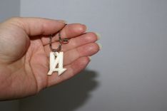 Carved Bone Initial Pendant Custom Example 1 small