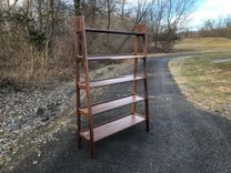 Mid Century Modern Style Walnut Bookshelves. 2 small
