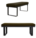 Metal Base Upholstered Seat Bench Ottoman 1 small