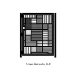 Decorative Steel Gate - Crisscross Steel Gate - Steel Art Panel - Custom Gate 4 small