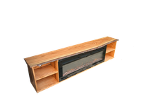 Fireplace media console, chic electric fireplace and bookshelf for modern living room gift** 3 small