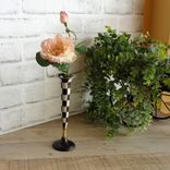 Elegant Checks Bud Vase Hand Painted Whimsy Flute Vase 4 small