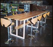 Custom Contemporary Reclaimed Wood And Steel Conference Table. 5 small