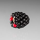 One Realistic Glass Blackberry Sculptures, Hand Blown and Life-Sized 4 small