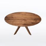 Oval Coffee Table In Solid Walnut "Kapok" 6 small