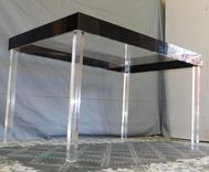 Acrylic Parsons Style Dining Table.  Hand Crated And Made To Order 2 small