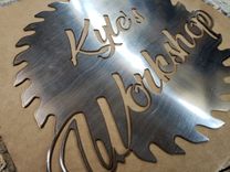 Sawblade Sign With Your Name. Steel Sign. Made To Order. 2 small