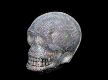 Crystallized Skull Halloween Bling Home Decor Genuine Crystals Bedazzled 6 small