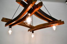 Wine Barrel Stave Chandelier - Artessa - Made From Retired California Wine Barrels 5 small