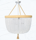 Renee - Open Clear Handmade Blown Glass Beaded Chandelier 2 small