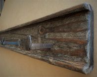 Rustic Cowboy Hat Holder; Wall Mount Hat Racks; Railroad Spike Hook Coat Racks 6 small