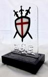 Fused Glass Club Insignia Sculpture - Taekwando 2 small