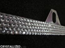 Crystallized Bling Slim License Plate Frame Genuine European Crystals Bedazzled 2 small