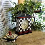 Whimsical Checks Vintage Clock 2 small
