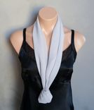 Gray Chiffon Scarf 4 small