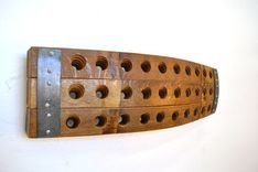 Wine Bottle Wall Mounted Stopper Display - Zedan - Made From Retired California Wine Barrels 3 small