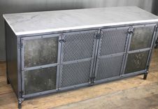 Industrial Vanity Base, Vintage Vanity, Marble Vanity, Rustic Vanity, Modern Industrial Credenza 6 small