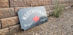 Multi-Colored Steel Signs. 1 small